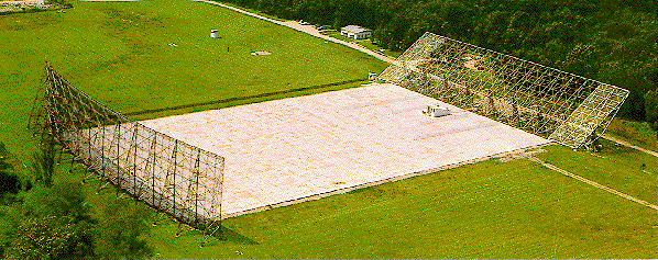 Aerial view of the "Big Ear" radiotelescope