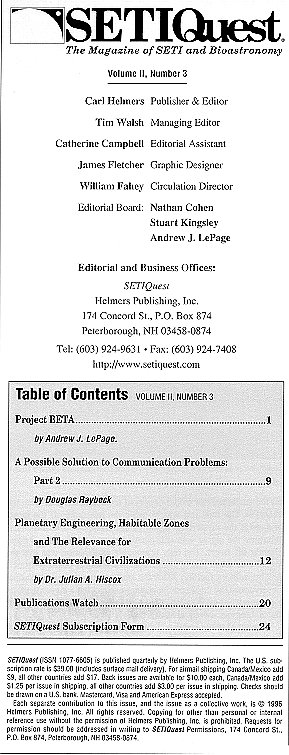 SETIQuest, Volume 2, Number 3